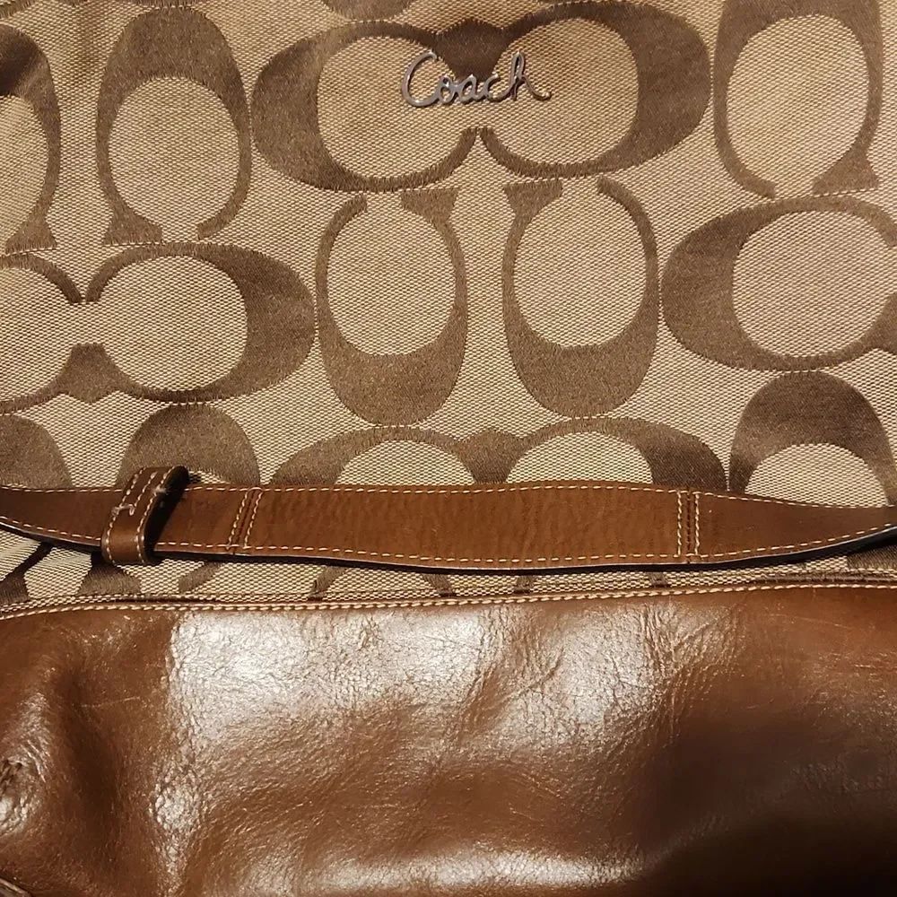 Coach Brown Patterned Shoulder Bag - Picture 7 of 8